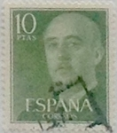 Stamps Spain -  10 pesetas 1955