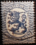 Stamps : Europe : Finland :  Escudo de Armas Finlandia León