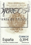 Stamps Spain -  DIA DEL SELLO 2008. PORTADA REAL ORDENANZA DEL CORREO MARÍTIMO DE 1777. EDIFIL 4412