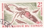 Stamps : Africa : Republic_of_the_Congo :  Fauna marina