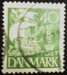 Stamps : Europe : Denmark :  Caravel