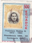 Stamps Ecuador -  Francisco Robles-Presidente