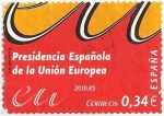 Stamps Spain -  PRESIDENCIA ESPAÑOLA UE 2010. VALOR FACIAL 0.34€. EDIFIL 4547