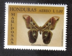 Stamps Honduras -  Forbes' Silkmoth (Rothschildia forbesi)