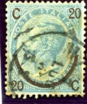 Stamps Italy -  Victor Manuel II sobrecargado Tipo I