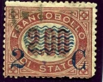 Stamps : Europe : Italy :  Sellos de 1875 sobrecargados