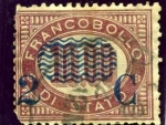 Stamps Italy -  Sellos de 1875 sobrecargados