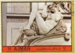 Stamps United Arab Emirates -  Michelangelo- escultura