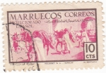 Stamps Morocco -  Protectorado español- caballos de respeto