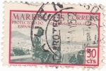 Stamps : Africa : Morocco :  Protectorado español- moras en la azotea