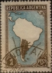 Sellos de America - Argentina -  Intercambio 0,30 usd 1 peso 1937