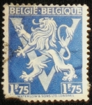 Stamps : Europe : Belgium :  Heraldic Lion with V