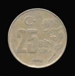 monedas de Asia - Turqu�a -  25 Liras