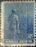 Sellos de America - Argentina -  Intercambio 0,25 usd 12 centavos 1912