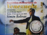 Stamps Venezuela -  Simón Bolívar- Juramento en el Monte Sacro,Roma,15 de Agosto de 1805- 16 Festival Mundial de la Juve