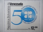 Stamps Venezuela -  50 Años de la Fundación de l OPEP- Los Constructors del Sueño, Autor: Régulo Pérez,2010