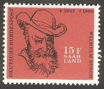 Stamps Germany -  Saar - 412 - 50 anivº de la muerte del diseñador humorista Wilhelm Busch