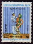 Stamps Asia - Cambodia -  CAMBOYA 1983 Scott 402 Sello Folklore Camboyano Matasello de favor Preobliterado Michel 478 Cambodia