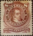 Sellos de America - Argentina -  Intercambio 0,50 usd 8 centavos 1880