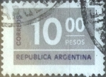 Sellos de America - Argentina -  Intercambio 0,20 usd 10 pesos 1976