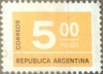 Sellos de America - Argentina -  Intercambio 0,20 usd 5 pesos 1976