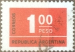 Sellos de America - Argentina -  Intercambio 0,20 usd 1 peso 1976