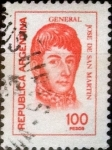 Stamps Argentina -  Intercambio 0,25 usd 100 pesos 1976