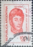 Stamps Argentina -  Intercambio 0,25 usd 100 pesos 1976