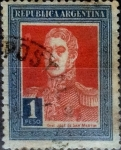 Stamps : America : Argentina :  Intercambio daxc 0,25 usd 1 peso 1923