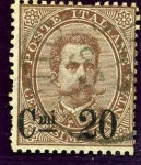 Stamps : Europe : Italy :  Sellos de 1879 sobrecargados