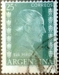 Stamps Argentina -  Intercambio 0,20 usd 25 centavos 1952