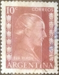 Sellos de America - Argentina -  Intercambio 0,20 usd 10 centavos 1952