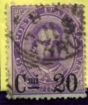 Stamps Italy -  Sellos de 1879 sobrecargados