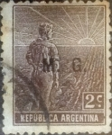 Sellos de America - Argentina -  Intercambio 0,20 usd 2 centavos 1912
