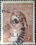 Stamps Argentina -  Intercambio 0,20 usd 5 centavos 1935