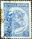 Sellos de America - Argentina -  Intercambio 0,20 usd 20 centavos 1951