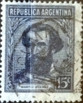 Stamps Argentina -  Intercambio 2,00 usd 15 centavos 1942