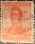 Stamps Argentina -  Intercambio 0,25 usd 5 centavos 1917