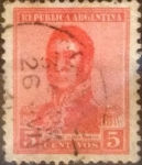 Stamps Argentina -  Intercambio 0,25 usd 5 centavos 1917