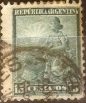Sellos de America - Argentina -  Intercambio 0,60 usd 15 centavos 1899