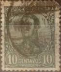 Stamps Argentina -  Intercambio 0,30 usd 10 centavos 1908