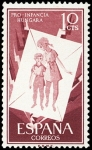 Stamps Spain -  ESPAÑA SEGUNDO CENTENARIO NUEV Nº 1200 ** 10C BURDEOS PROINFANCIA