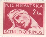 Stamps Croatia -  Herido de guerra