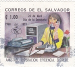 Stamps : America : El_Salvador :  Día de la secretaria