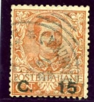 Stamps Italy -  Sello de 1901 sobrecargado. Victor Manuel III