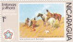 Stamps Nicaragua -  Señal de humo -200 años de progreso