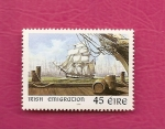 Stamps Ireland -  Emigración a USA  -  sello conjunto con EE.UU.- (Inmigración)