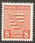 Stamps Germany -  Sachsen - 12 - Escudo de armas