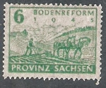 Sellos de Europa - Alemania -  Sachsen - 20A -  20 - Reforma agraria, labrador