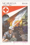 Stamps Nicaragua -  Terremoto 1972-Cruz Roja